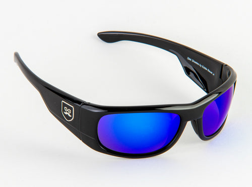 Qualifier - Gloss Black / Blue Iridium Lens