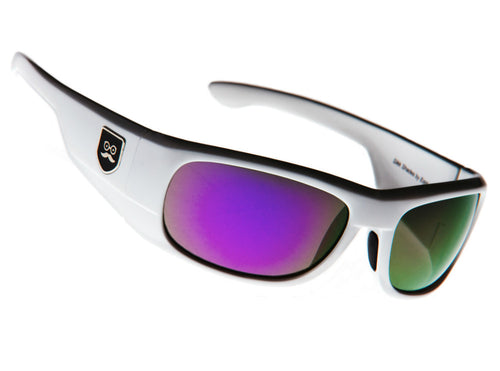 Qualifier - Crisp White / Purple Iridium Lens