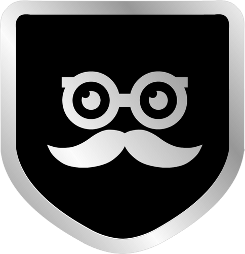 Sikk Groucho Decal 4in Black Badge