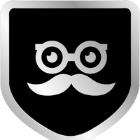 Sikk Groucho Decal 2in Black Badge