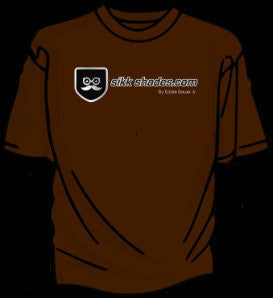 Sikk Branded T Shirt - Brown W/Tan Logo