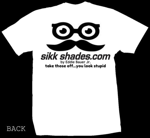 Sikk Branded T Shirt - White Signature W/Black Logo